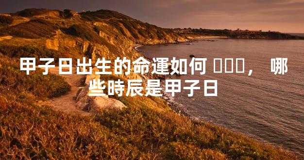 甲子日出生的命運如何，哪些時辰是甲子日